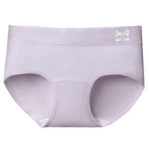 MiiOW | Pure Cotton Womens Underwear Antibacterial Extended Crotch Mid Waist Butt Cover Breathable Youth Spring Summer Autumn Cotton Shorts