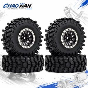 4Pcs 1.3 Inch Beadlock Wheels and Tires 7mm Hex RC Crawler Wheel Tire Combo for 1/18 1/24 TRX4M SCX24 AX24 FCX18 FCX24 RC Off Ro