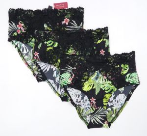 Plus Size Celana / Pakaian Dalam Wanita Bras N Things Sapphire Midnight Palms High Waisted Panty PBT02