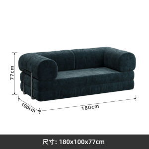 Vintage Style Corduroy Sofa Straight Row Module French Style Small Apartment Living Room Bedroom Dual Use Foldable Sofa Bed