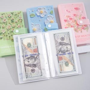 100 Pocket Currency Album Portable Banknotes Holder Paper Money Sleeves Storage Book For Tickets Stamps Money Saving Challenge