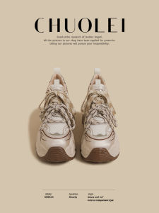 CHUOLEI | New Vintage Paris Thick Sole Womens Dad Shoes Dual Laces