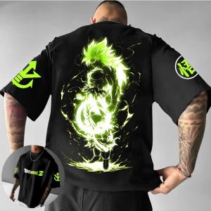 Bandai | Dragon Ball Animation New Broli Joint T-Shirt Summer Mens and Womens Loose Casual Childrens Parent-Child Short Sleeves Top