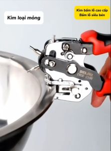 Kìm bấm lỗ siêu bén bấm thắt lưng bấm lỗ kim loại đục lỗ tròn cao cấp