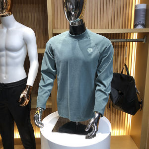 Áo Nỉ Tự Làm Nóng Hai Mặt Dệt Kim Đức Áo Hoodie Ấm Áp Giữ Nhiệt Áo Sơ Mi Cơ Bản Mùa Thu Đông Thời Trang Nam Trẻ Trung Cổ Tròn Thẳng