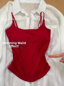YIWEIYI | Korean Pure Desire Style Wrinkled Strap Back Bra Pad Underwear Top