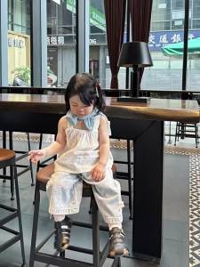 Cotton Breathable Baby Girls Lace Tank Top & Jeans Set