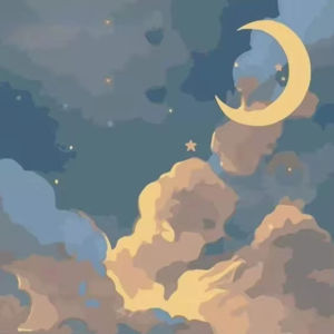 Paint By Numbers Kit for Adults Beginner Moon Scenery DIY Canvas Painting Home Wall Decor Art Craft Gift