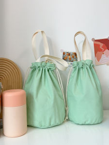 Thermos Braised Cup Protective Cover Neutral Japanese round Lunch Box Bag Portable Canvas Bag Big Belly Cup Thermos Cup Cover