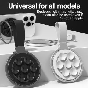 Magnetic Bracket Ring Buckle Phone Stand Silicone Suction Cup Wall Mirror Holder Finger Ring IPhone Bracket Magsafe Phone Holder