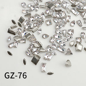 Internet Hot Maillard Nail Art Small Size Pointed Bottom Zircon Fancy Shape Diamonds Super Flash Mini White Micro Zirconium Nail Jewelry