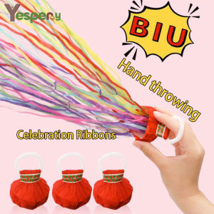 YESPERY 1/3/5PCS Hand Throwing Ribbons Confetti Party Decoration Ribbon for Wedding Birthday Celebration Props Supplies
