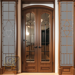 Stiker kaca jendela bergaya klasik tampilan estetika untuk dekorasi rumah tampilan mewah