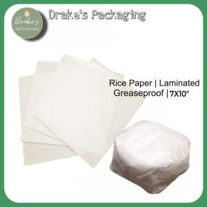 7X10” Laminated Rice Paper | Greaseproof | foodLiner Approx 100pcs per pack By Drakes Packaging