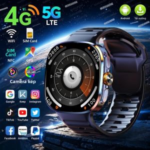 GUHUAVMI | Đồng Hồ Thông Minh 5G Màn Hình AMOLED HD 2.4 Inch 8GB+128GB Pin 2100mAh Camera 900W GPS NFC WIFI Android 10 Dành Cho Cả Nam Và Nữ Tích Hợp Theo Dõi Sức Khỏe