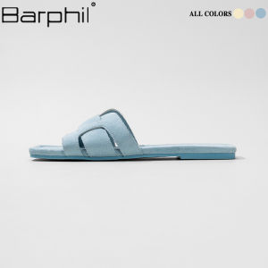 Barphil Womens Slip-On Summer Slippers Indoor Home Anti-Slip Silent Soft Bottom Outdoor Wear Four Seasons Casual Style