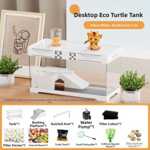 Tailwise | Pet Turtle Enclosure with Basking Area Drainage