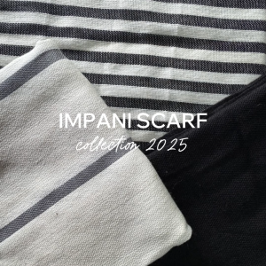 ผ้าพันคอ อิมปานิ ขนาด 60X160 ซม. "เย็บริม" Collection 2025 (08-10)