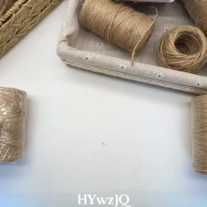 2/3/4mm 100M Natural Jute Rope Cord Twine Ribbon Craft DIY Wedding Jute String Thread Handmade Sewing Party Christmas Home Decor