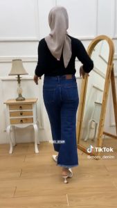 HW JEANS CUTBRAY RAWIS WANITA / CELANA JEANS RUMBAY WANITA