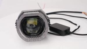 3Inch Crystal Car Motor Headlight Retrofit DRL Led RGB Angel Eyes Halo Rings Front Headlight Decorative Light With APP Control