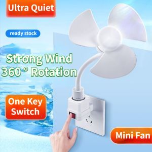 E27 Screw Mini Fan for Kitchen Bedroom Living Room Ceiling Fan Office and Dormitory Energy-saving High Wind Small Fan