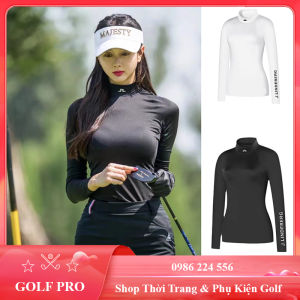 Áo golf nữ chống nắng lót thun J.linderberg thoáng khí nhanh khô thiết kế co giãn cao cấp