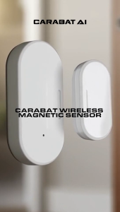 Carabat Wireless Magnetic Door Sensor | Smart Door Window Sensor | Tuya Security Alarm Sensor | Home Safety Door Alarm | Smart Home Door Detector Compatible with Tuya & Astana App