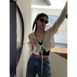 Summer Rayon Crop-Top Outerwear Sun Protection Cardigan