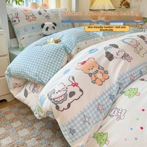 NAIYOUCHENG | Children Cartoon Cotton Bedding 3-piece Set