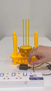 กระถางธูปไฟฟ้า เชิงเทียนไฟฟ้า การใช้ปลั๊กไฟและอินเทอร์เฟซ USB ความยาวสายไฟ 1.5 เมตร เทียนLED เทียนปลอม เทียนใส่ถ่าน เทียนไฟฟ้า LED CANDLE เชิงเทียนปลอม แสงเทียนอิเล็กทรอนิกส์