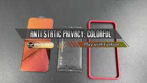 2 Pack for iPhone 16 Pro Max Privacy Screen Protector Tempered Glass for iPhone16ProMax 6.9inch Private Glass Film Anti-Blue Light No Bubble Anti-Scratch Full Coverage Gradient Green