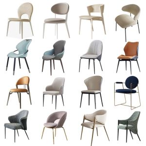 Dining Chair Accessible Luxury Fancy Cream Style Household Minimalist Modern Light Luxury Accessible Luxury Restaurant Shell Chair Small Apartment Rotate Chair