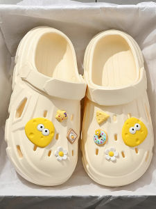 EVA Clog Shoes Womens Summer Outdoor Wear Thick Bottom Anti-Slip Beach Students Head Cover Sensation Slippers Cartoon Style