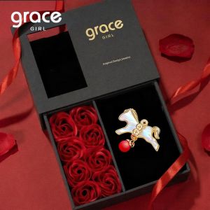 Grace Girl | Prosperity Little Horse Chest Pin Ladies Luxurious
