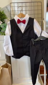 Bộ quần áo ghi lê âu phục bé trai cho bé từ 1 đến 8 tuổi 10 kích cỡ ghile cho bé yêu nhà bạn ra dáng soái ca