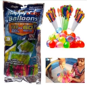 Promo TERMURAH Happy Baby Balloons Magic Bunch Water Balon Air 111pcs Perang Bom Mainan