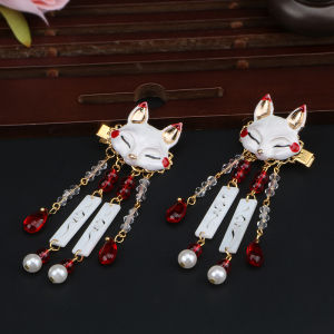Retro Hanfu Hair Accessories Classical Fox Tassel Shake Adult Childrens Cute Fox Tail Hairpins Traditional Chinese Element