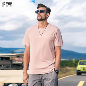 Enjeolon | Áo Thun Cotton Cảm Giác Mát Lạnh Có Chữ Nổi 3D