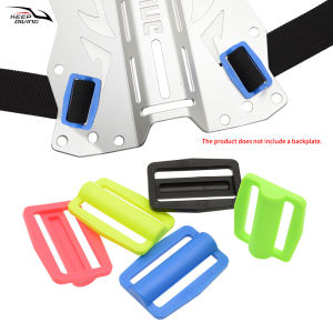 2pcs POM Scuba Diving Backplate Webbing Keeper Fits 5cm Webbing Strong & Durable Adjustable Webbing Buckle BCD Accessories