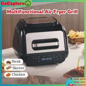 Multifunctional Air Fryer Grill BBQ Non Stick Pan Large Capacity Air Fryer Easy Cleaning Grill Steak Chicken Skewer