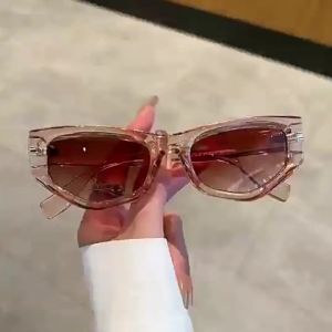 C.three Irregular Cat Eye Sunglasses Rice Nail Sunglasses Women Retro Fashion Sunglasses