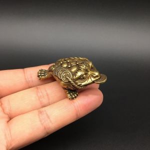 Búp Bê Đồng Vàng Ba Chân Nhỏ Tượng Trưng Bày Bàn Làm Việc Trang Trí Nhà Món Quà Văn Hóa Đồ Chơi Động Vật Thủ Công Trung Quốc