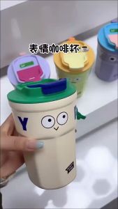 400ML Stainless Steel Coffee Thermos Mug Cartoon Leak-Proof Non-Slip Car Vacuum Travel Portable Cold Water Cup Garrafa De Agua