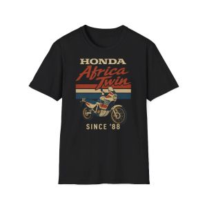 Honda | Honda Mens and Womens T-shirt Summer Luxury Brand Tee Honda Africa Twin Short-sleeved Spring and Autumn Motorcycle Cycling Top