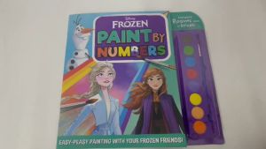 Disney Frozen Paint by Numbers Activity Book with 8 Paints & Paintbrush for Kids to Learn Art