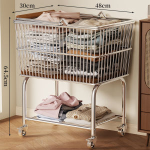 evesigar | Double Layer Mobile Dirty Clothes Basket