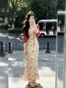 NIUVIES | French Vintage Floral Summer Maxi Dress Suit