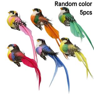 1Pcs Random Simulation Swallow Tail Bird Clip Handmade Bird Plant-decorated Artificial Bird Handicrafts For Ornament