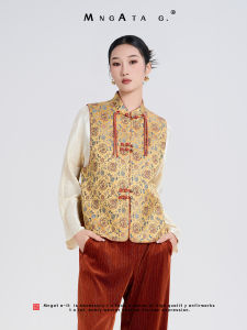 Manga Ta Small Group Dragon New Chinese Style Layered Outerwear Vest Spring Summer Fashionable Printed Polyester Blend Vest